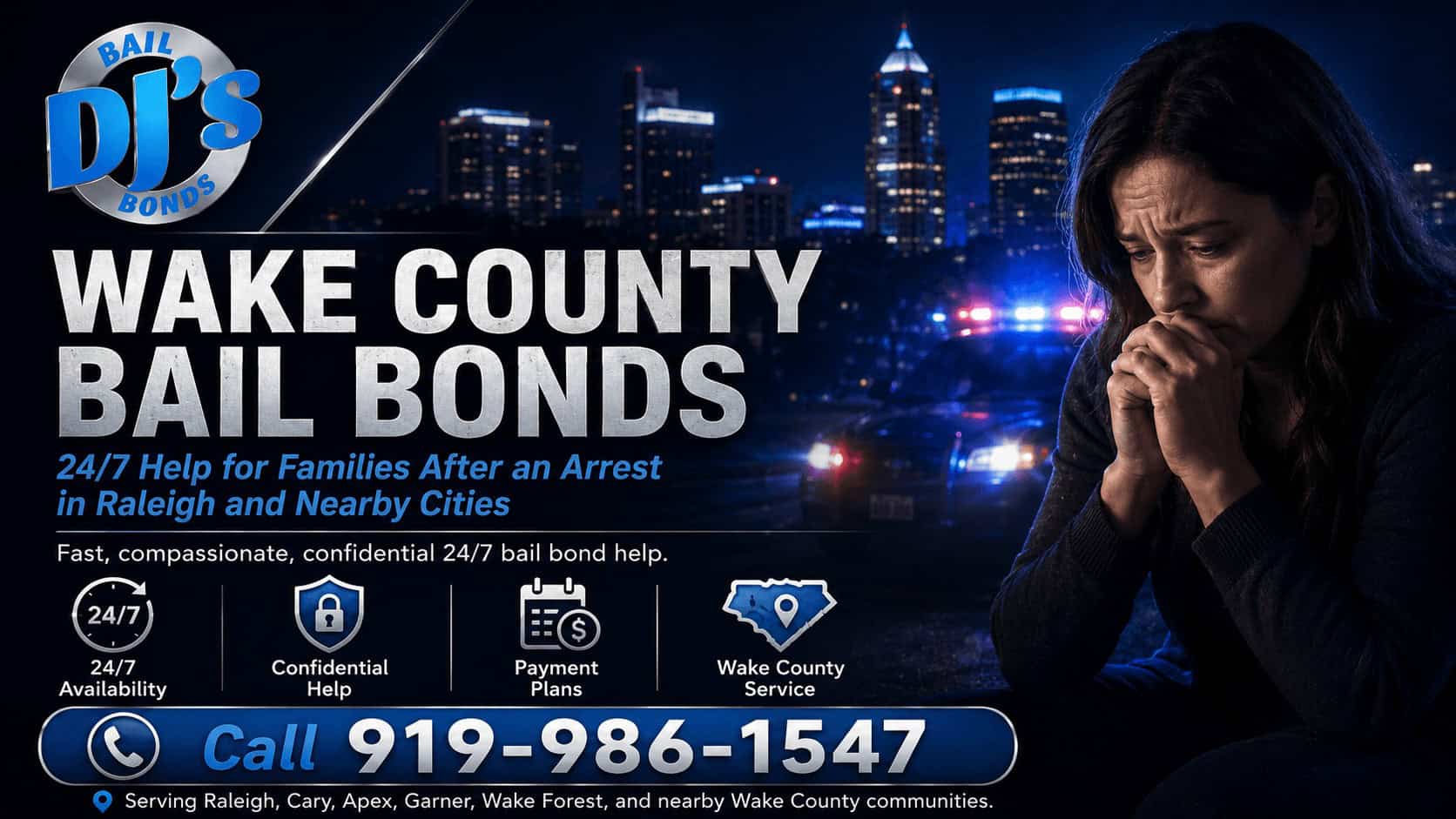 Wake County bail bonds from DJ’s Bail Bonds