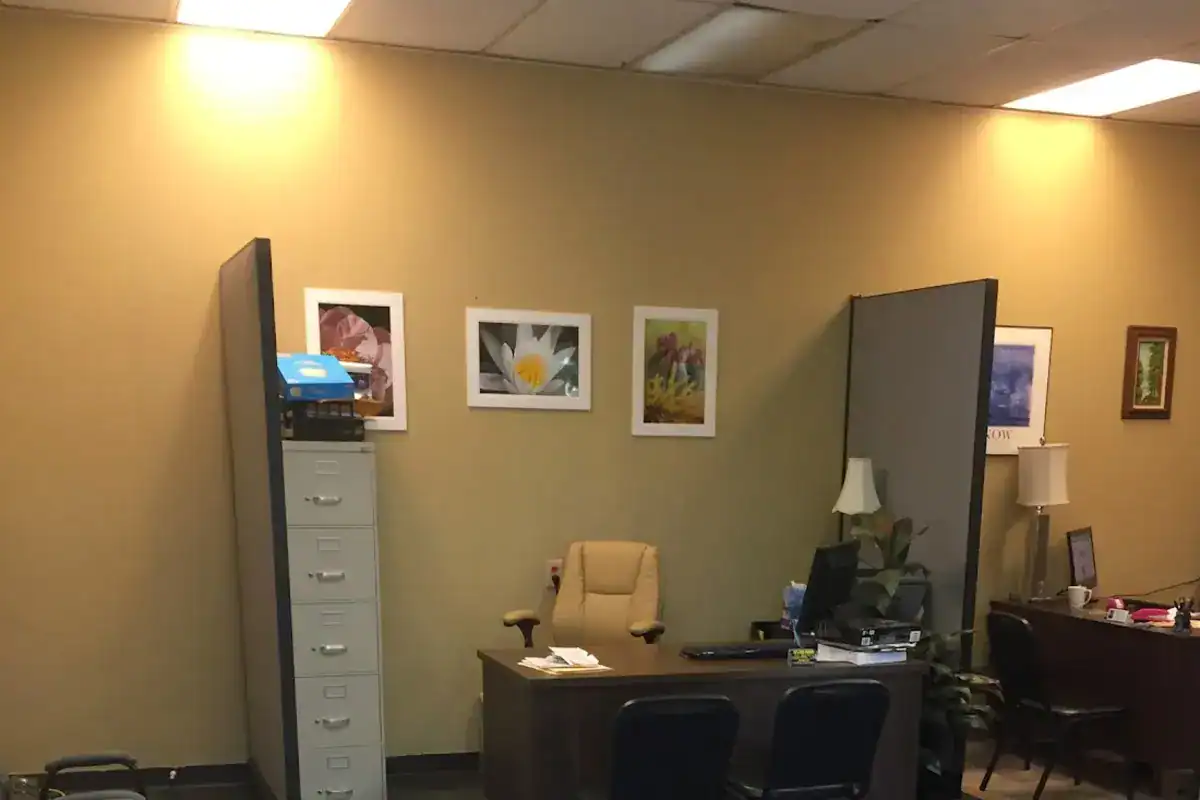 Private consultation area inside DJ's Bail Bonds Raleigh office